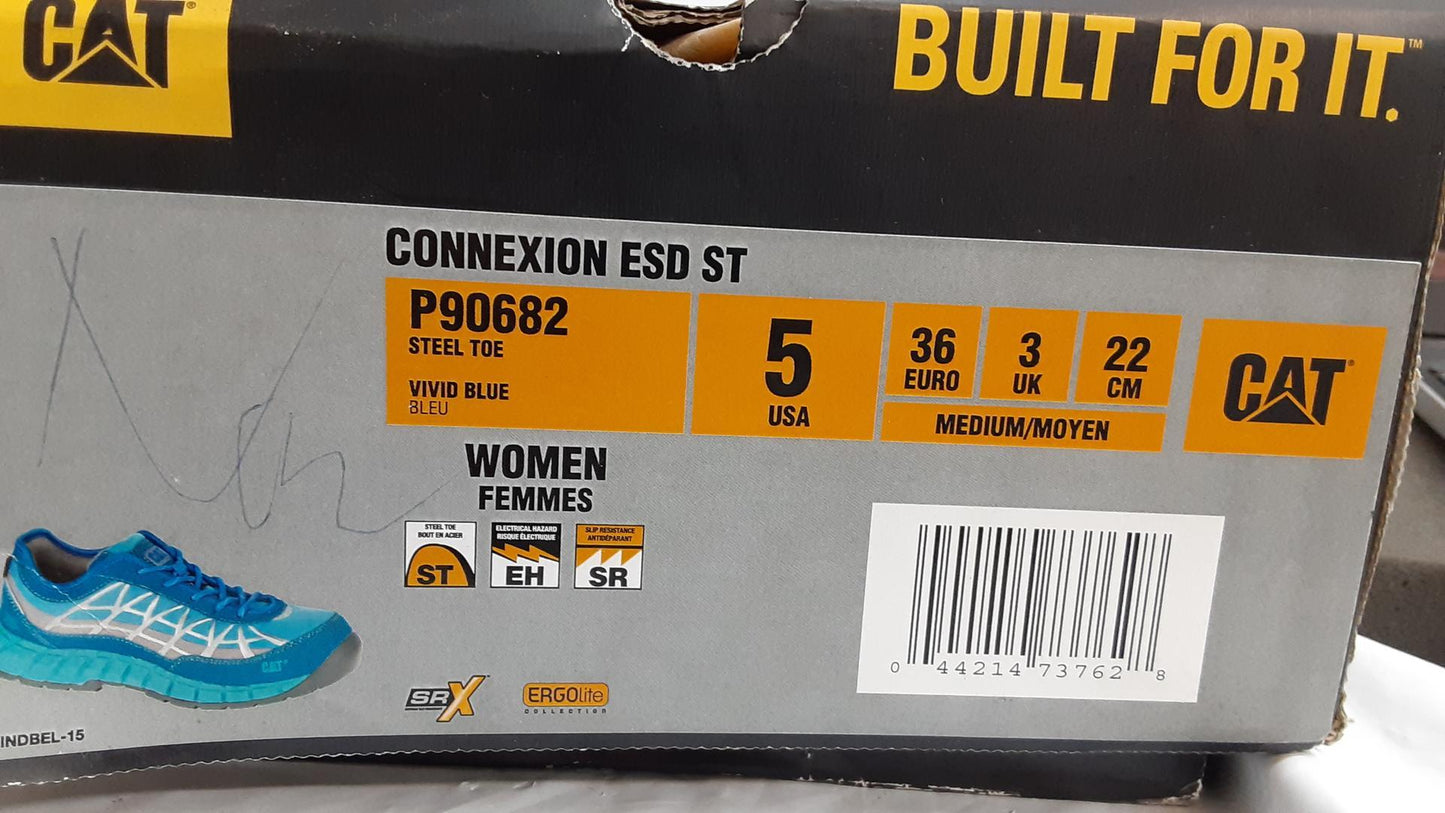 Caterpillar Footwear Connexion, ESD, Slip Resistant, Size 5 Medium Women OPENBOX