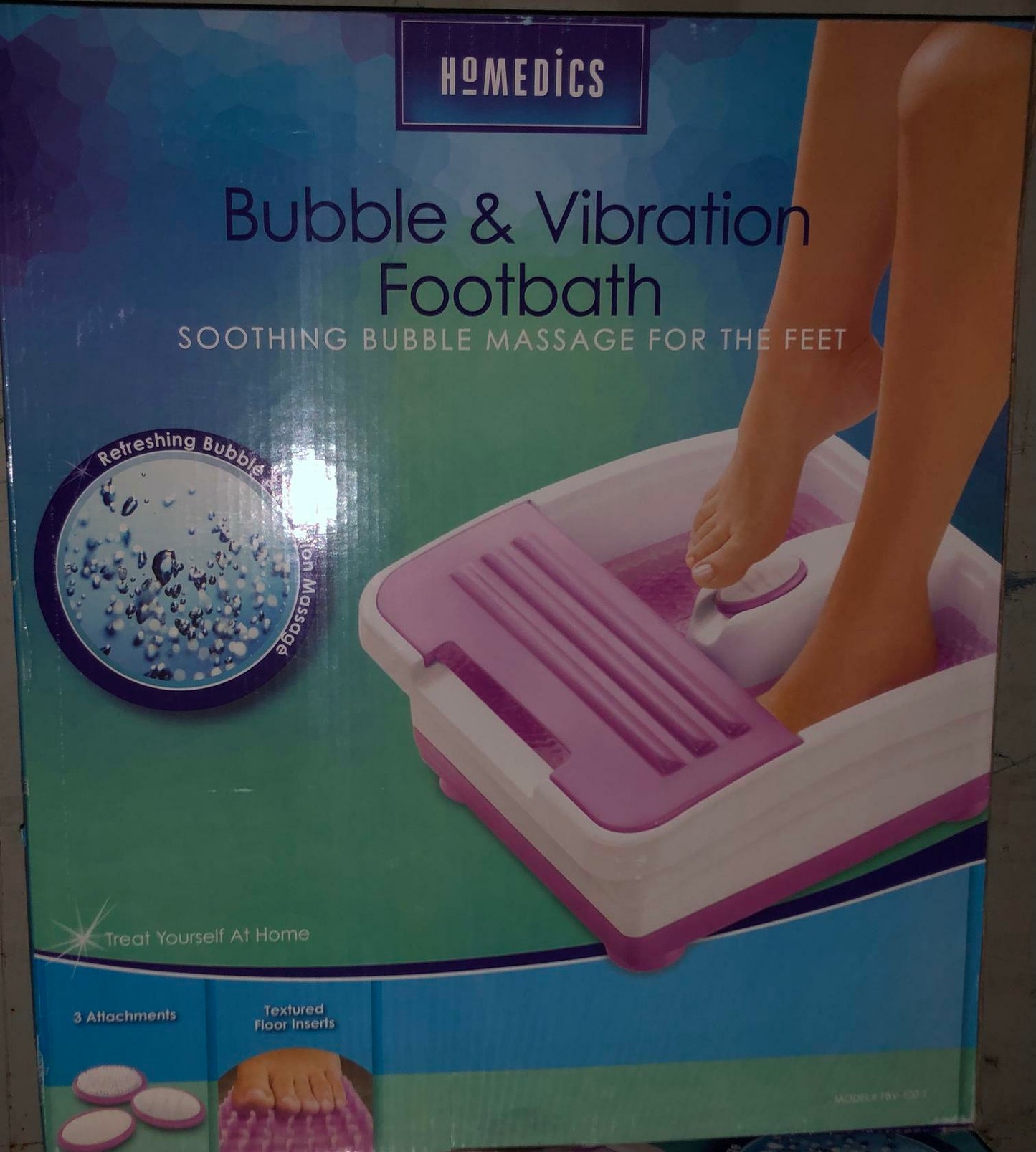 Homedics Bubble & Vibration Foot Bath Open Box