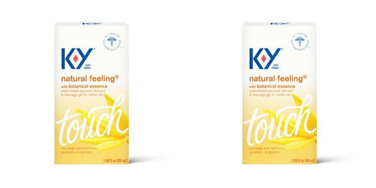 K Y Natural Feeling Personal Lubricant and Massage Gel 1.69 OZ Water Base 2 Pack