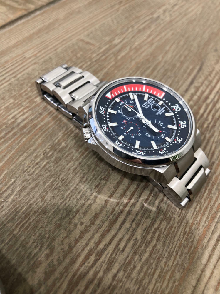 Citizen Men's CA0440-51L Chronograph Blue Dial Stainless Steel 200M Watch