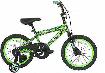 16" Kids Bike Bicycle Boys Girls with Training Wheels Coaster Brake Green Yr 4-8