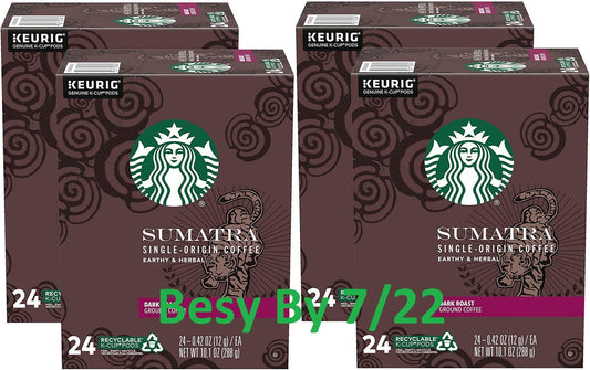 Starbucks Sumatra Dark Roast K-Cups Coffee Pods 96 Count READ DESCRIPTION