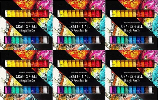 Crafts 4 All Acrylic Paint Sets 6 Sets of 24 Count Craft Paint Sets