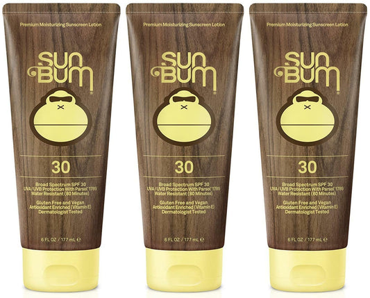 Sun Bum Original Sunscreen Broad Spectrum SPF 30, 6 Fl Oz (Pack of 3) EXP 2/2024