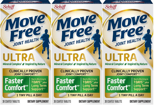 3 BOXES Schiff Move Free Ultra Faster Comfort Joint Relief 30 CT ea Exp 8/2023