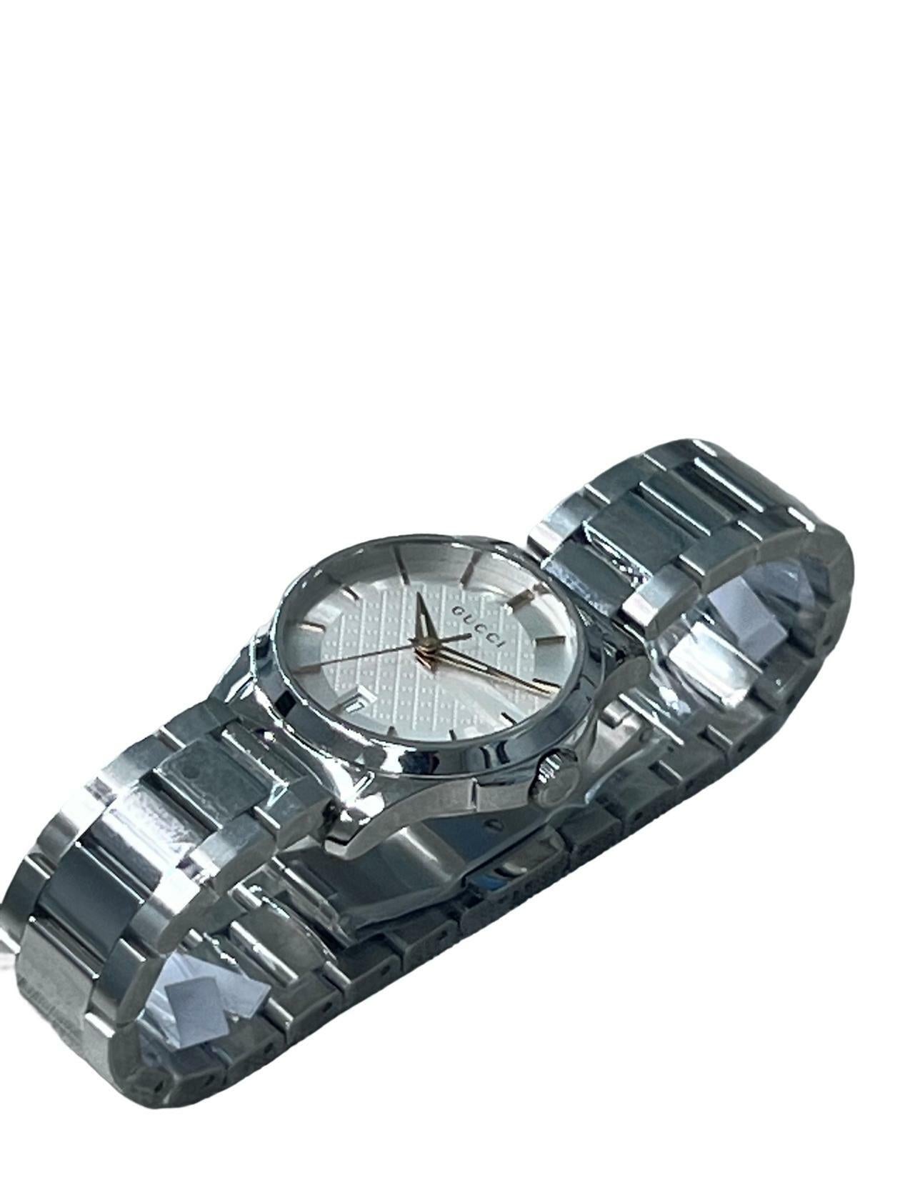Gucci G-Timeless Stainless Steel Bracelet Unisex Watch(Model:YA126523u)