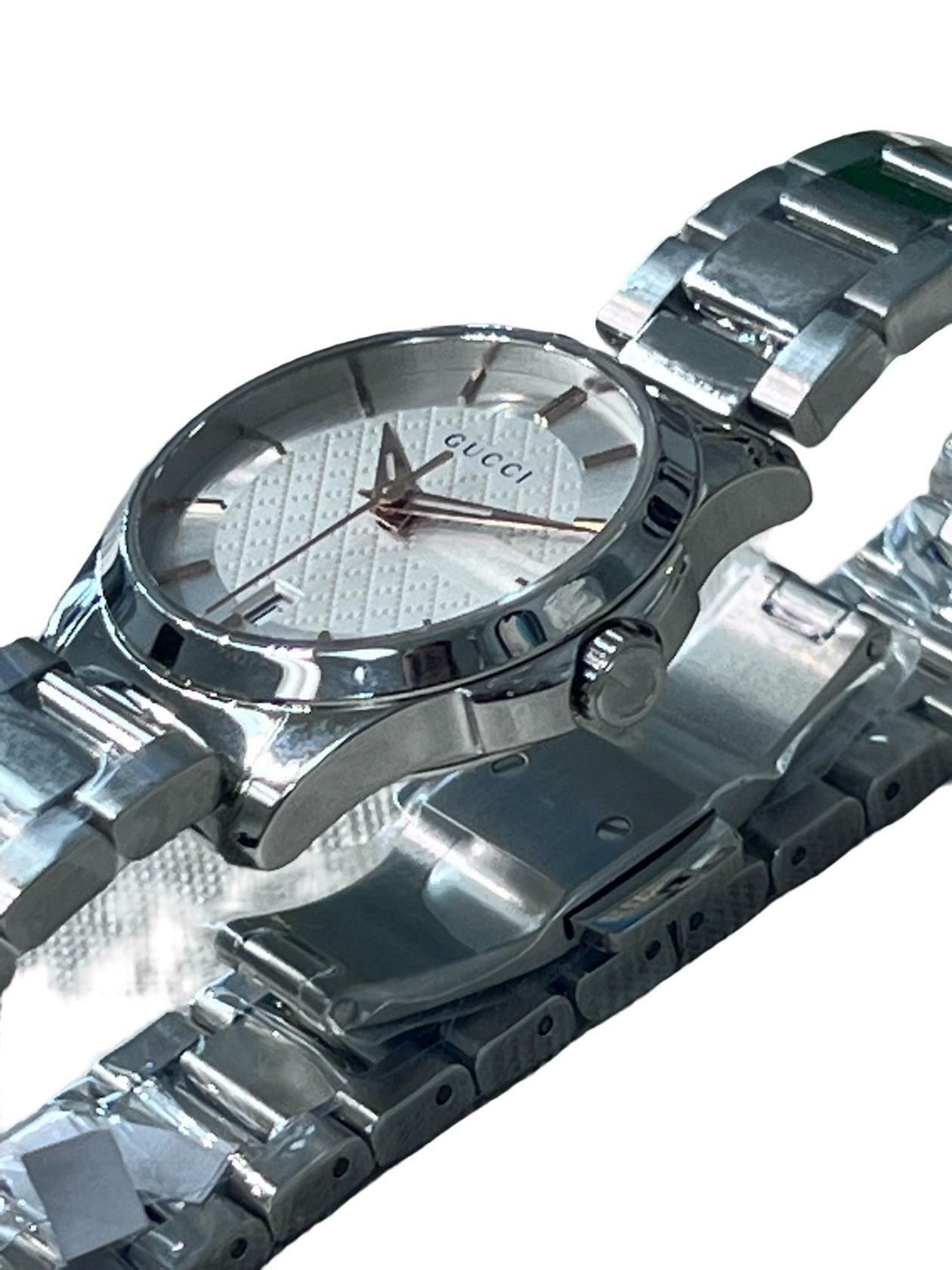 Gucci G-Timeless Stainless Steel Bracelet Unisex Watch(Model:YA126523u)