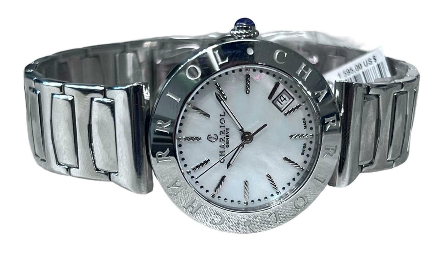 New Ladies Charriol Alexandre Quartz MOP Dial Watch Ref AMS.920.002