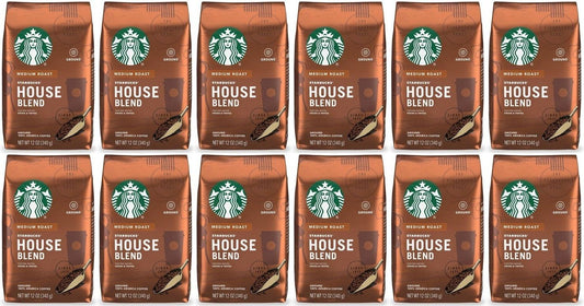 12 PACK Starbucks House Blend Ground Coffee 12oz each Best Before 2/2021