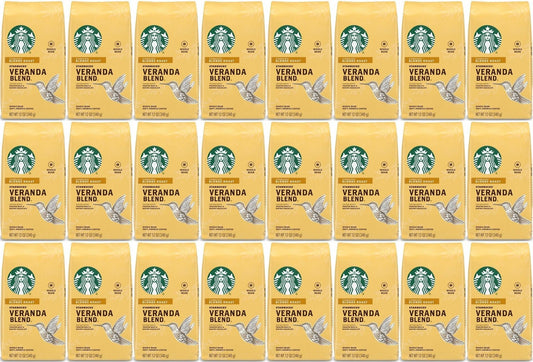 24 PACK Starbucks Veranda Blonde Roast Whole Bean Coffee Best Before July 2021