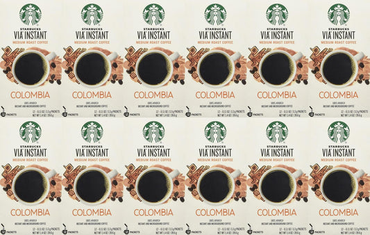 Starbucks Colombia VIA Instant Coffee 144 Count Best Before 12/21