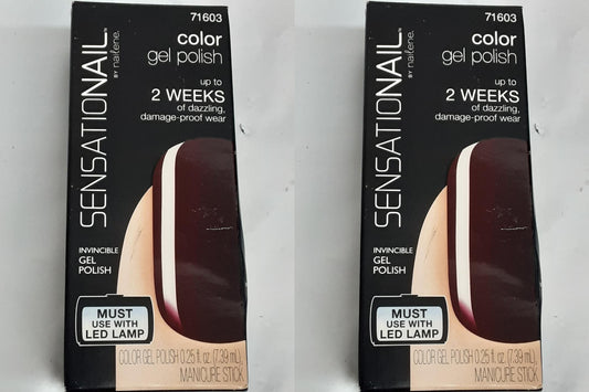 Sensationail Color Gel Polish, 71603, Miss Behave, LOT OF TWO- NEW