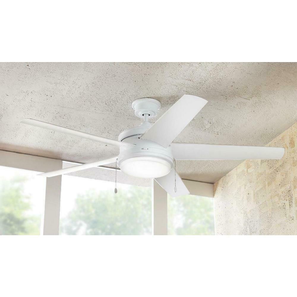 *READ* Home Decorators Collection Portwood 60 in. LED Outdoor White Ceiling Fan