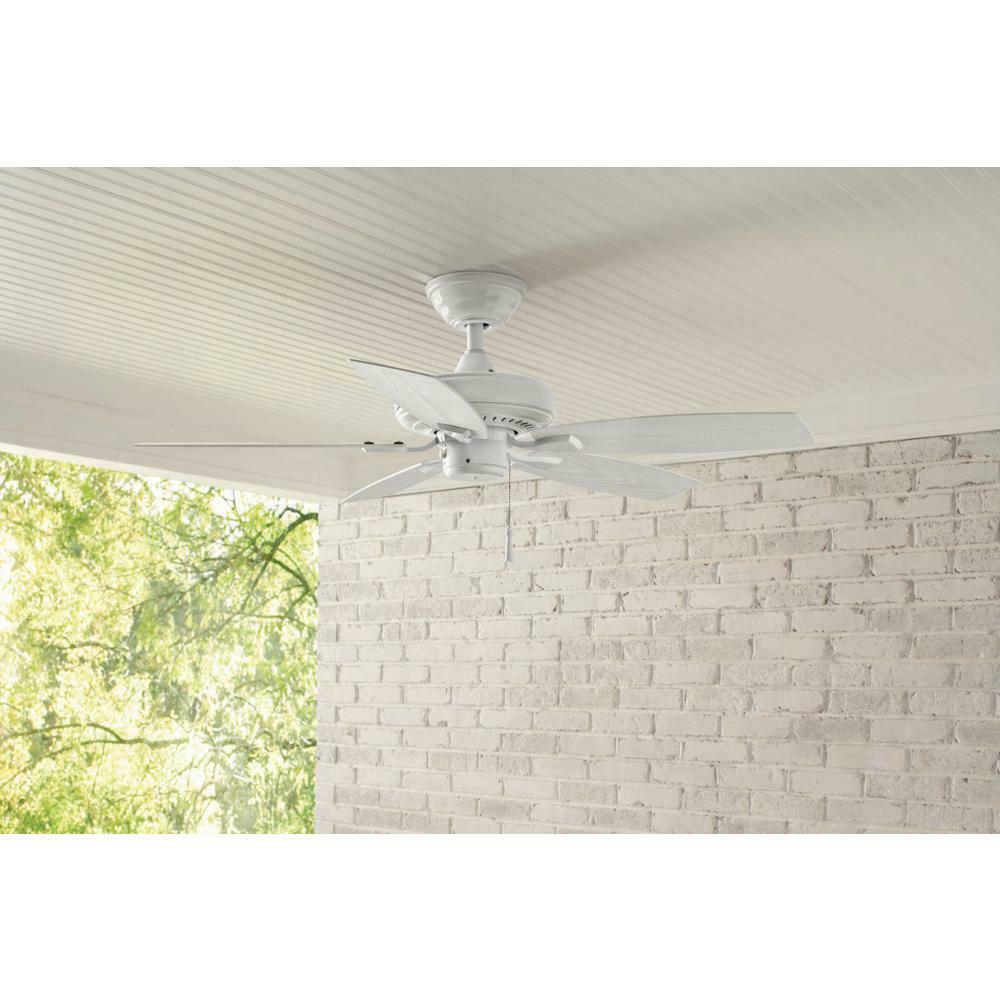 Hampton Bay Gazebo II 42 in. Indoor/Outdoor White Ceiling Fan YG187-WH