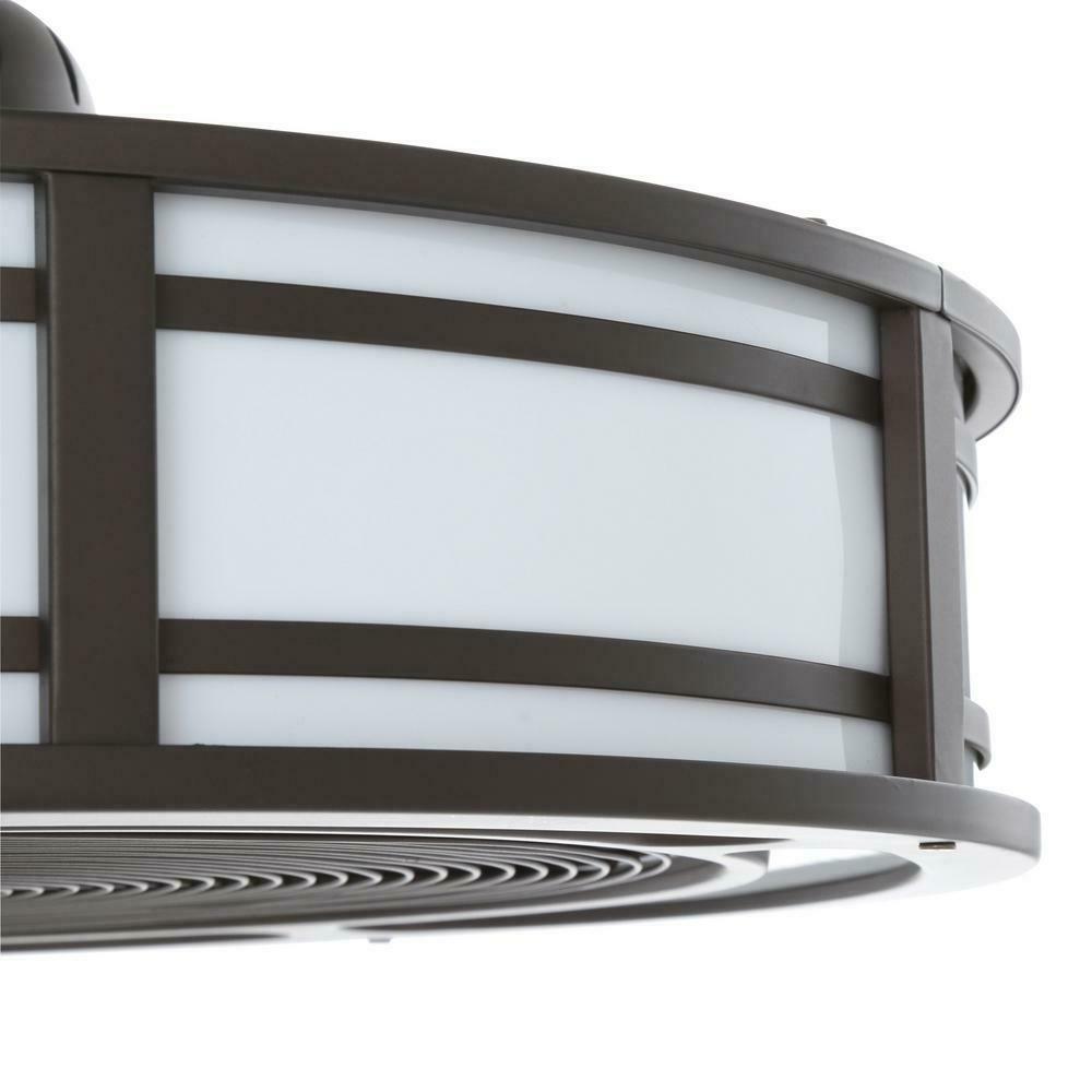 Home Decorators Ceiling Fan 23 in Rustic Bronze Outdoor 3-Blades LED Light Kit..