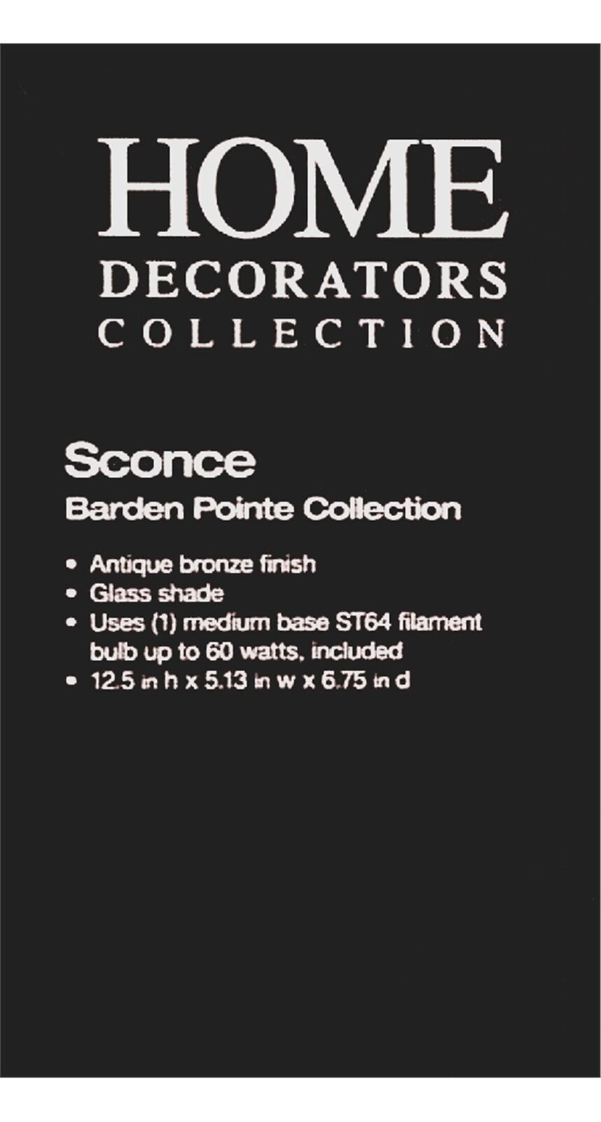 Home Decorators Collection Sconce