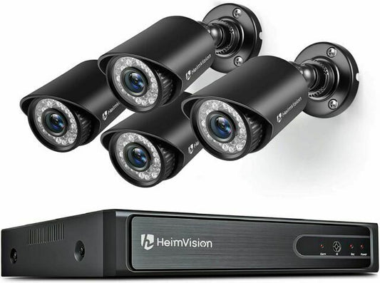 HeimVision HM245 (1080P) Security Camera System Outdoor, 8CH 5MP-Lite DVR 4Pc