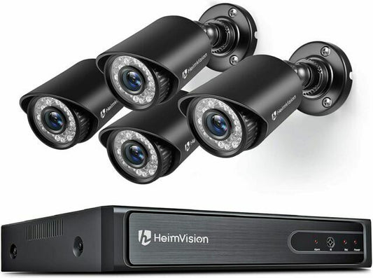 HeimVision HM245 (1080P) Security Camera System Outdoor, 8CH 5MP-Lite DVR 4Pc