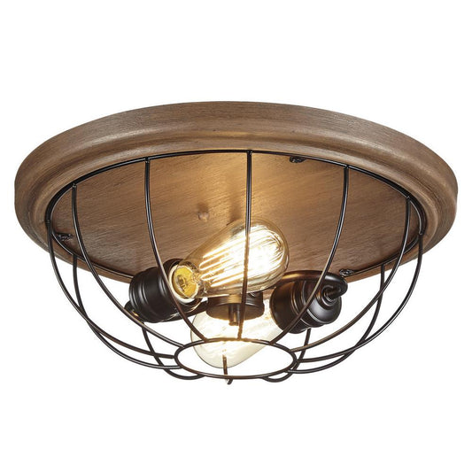 Home Decorators Collection 2-Light Vintage Bronze Flushmount